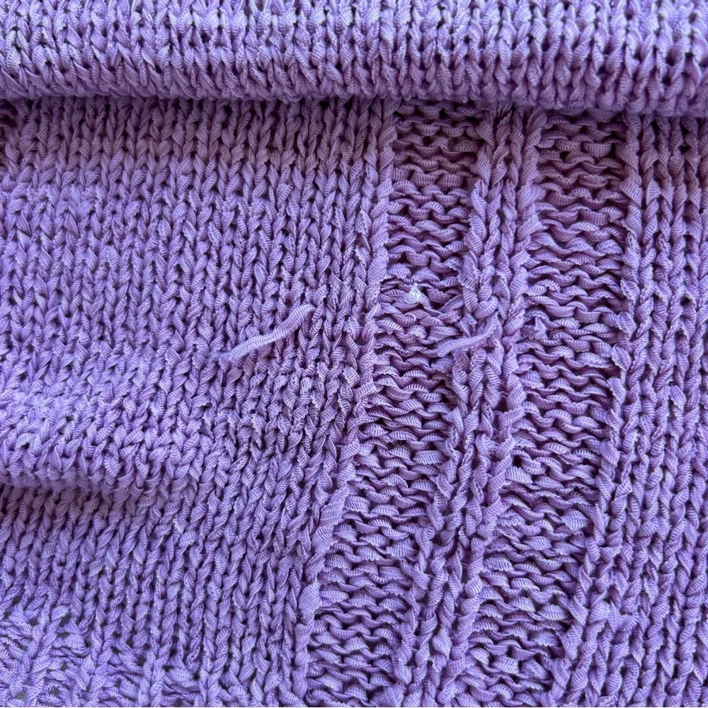 Vintage 90s Style ML Classics Purple Knit Tank Top, Y2K Boho Sweater Top - Picture 8 of 8